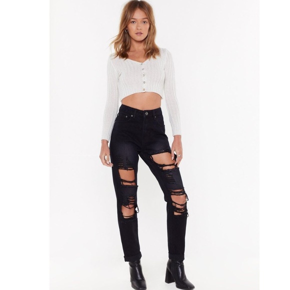 The Rockn Rev Denim - Rockn Rev 2 Born Into Trouble Distressed Mom Jean